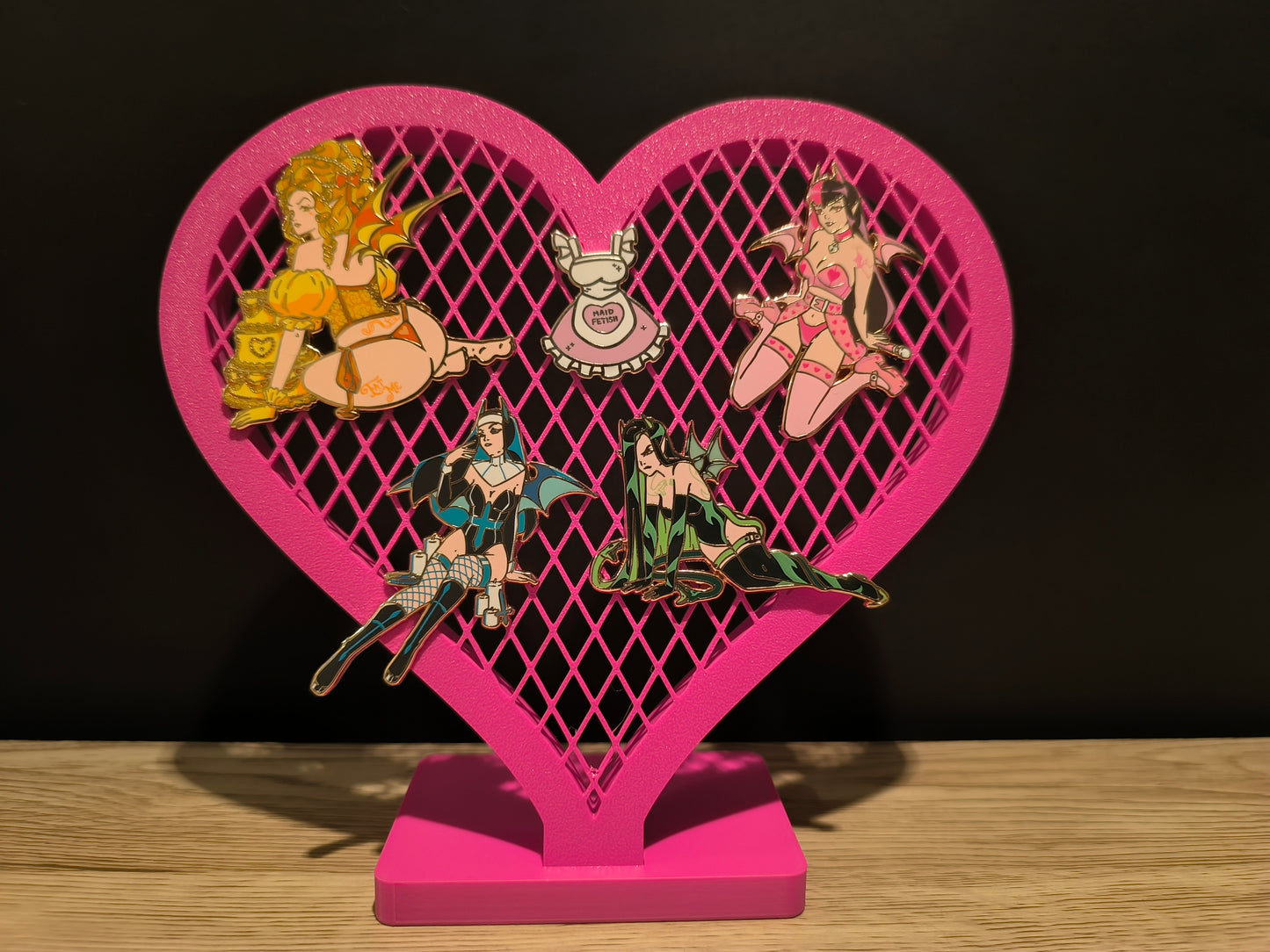 Heart Shaped Enamel Pin Holder
