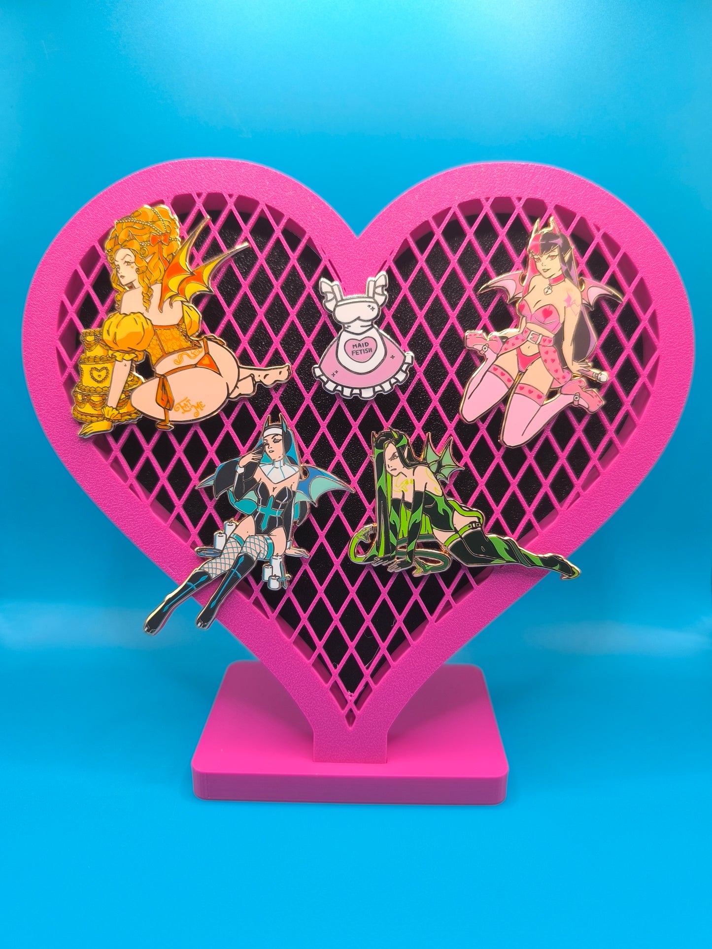Heart Shaped Enamel Pin Holder